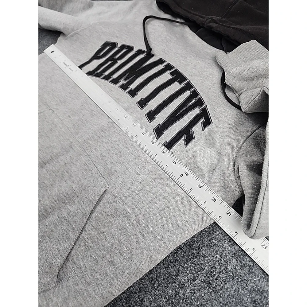 Primitive Skateboarding Gray Black Hoodie Small Streetwear Skate Logo Pullover S